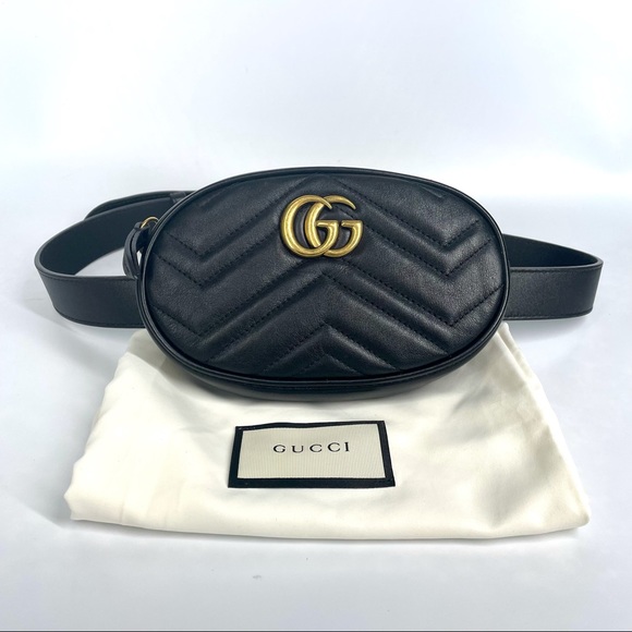🔴SOLD🔴GUCCI Calfskin Matelasse GG Marmont Belt Bag - Picture 5 of 17